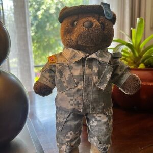 Camouflage Stuffed Bear Toy